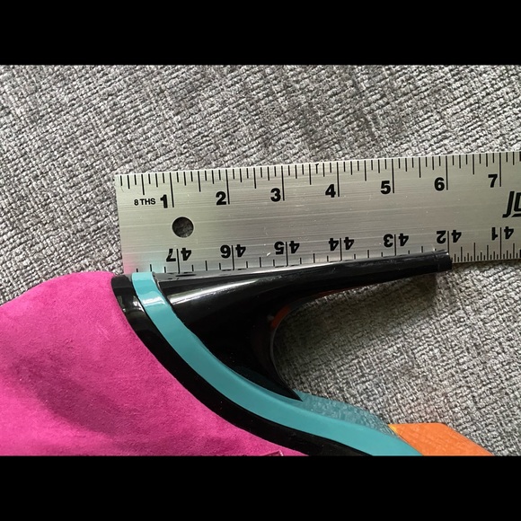 FRH FarenHeit  pink Platform Stiletto Ankle Boots - Picture 11 of 12